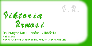 viktoria urmosi business card